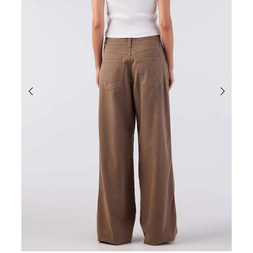 AMO sheryl trouser in coffee size 28 brown front pleats - Picture 4 of 12